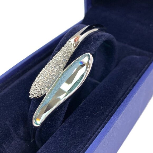 Swarovski Brilliant Crystal Yin & Yang Hinged Cuff Bracelet BNWT Discontinued - Picture 4 of 6